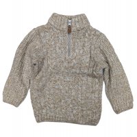 NTX009: Boys Cable Knit Jumper- Beige (1-4 Years)